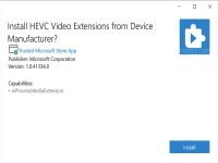HEVC Extension screenshot